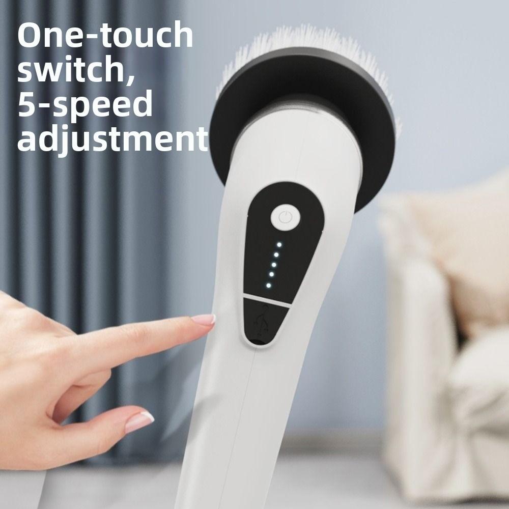 Rechargeable Electric Cleaning Brush Telescopic Electric Spin Scrubber  Kitchen