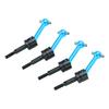 4Pcs Metal Universal Drive Shaft CVD 70mm for Tamiya TT02 110 RC Car Upgrade PartsBlue