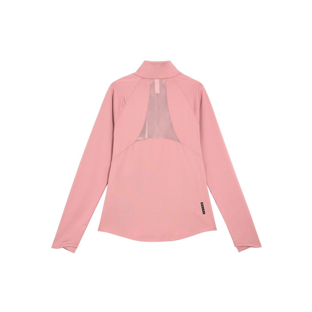 Under Armour Rush Solid Color Logo Zip Jacket Women Outerwear Pink 1379044-697
