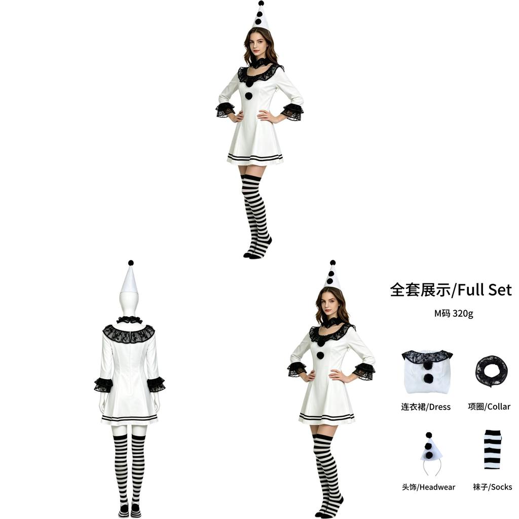 Terrifier Girl Cosplay Costume With Lace Trim For Halloween Party And Anime Events