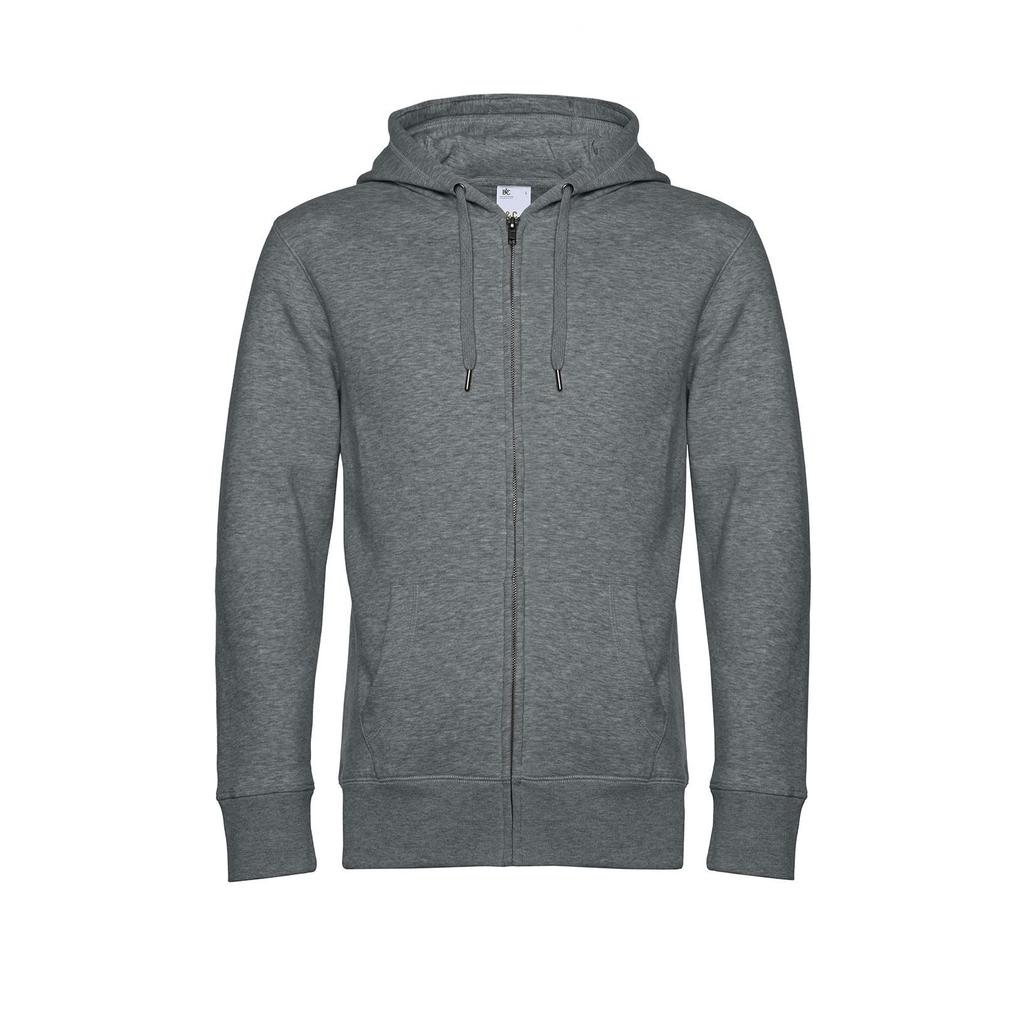 B&C Mens King Zipped Hooded Sweat