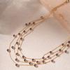 Elegant Vintage Rhinestone Necklace Exquisite Colored Crystal Necklace  Women