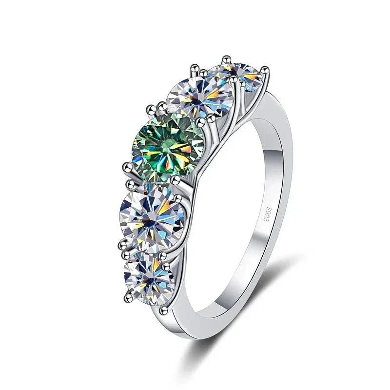 Sace Gems GRA-zertifizierter 3,6 Karat Moissanit-Ring, VVS1-Labordiamant-Solitärring für Frauen, Verlobungsversprechen, Ehering, Schmuck