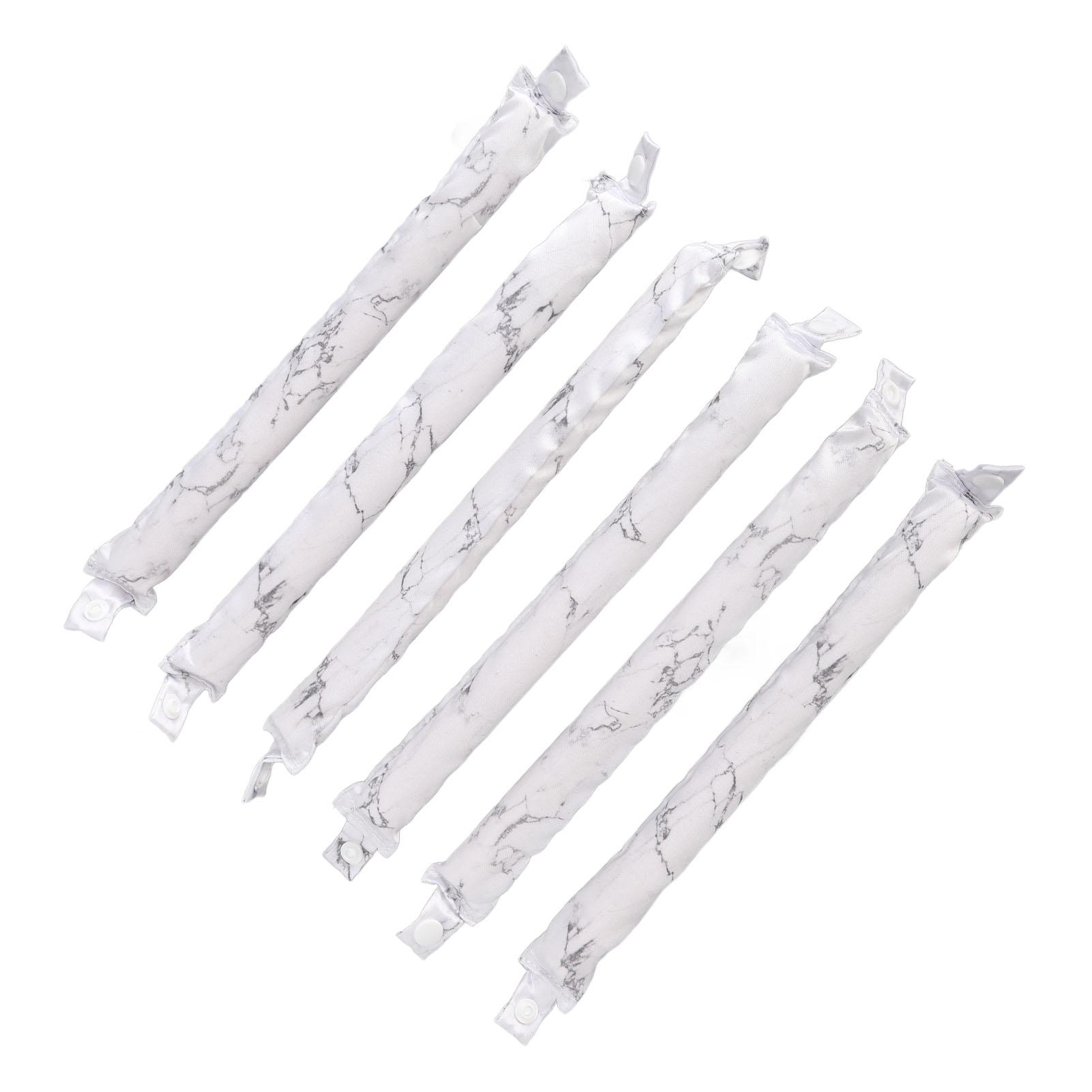 

Набор из 6 стержней для завивки волос без нагревания, шелковый атласный инструмент для укладки, мягкая застежка-молния, повязка на голову без нагревания