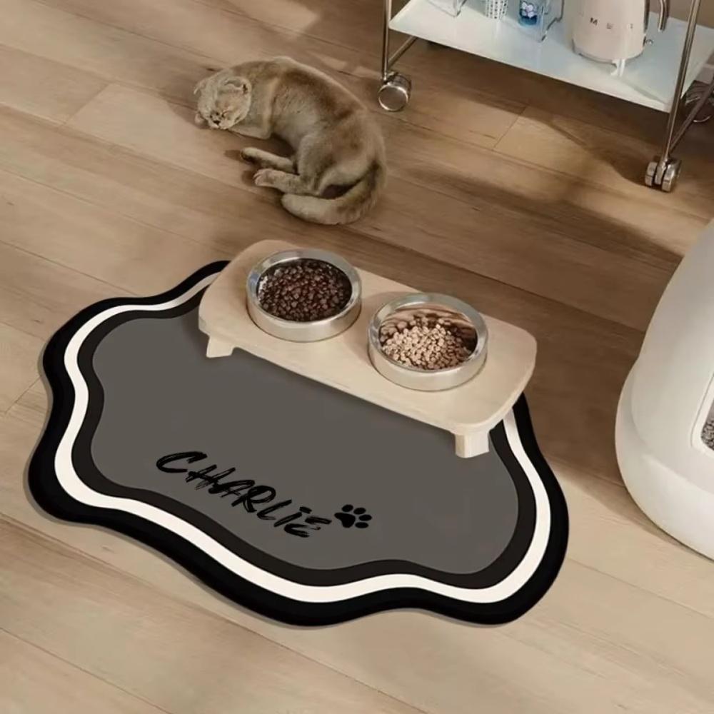 Cute Shape Diatomite Pet Feeding Mat, Non-Slip Universal Dining Mat for Dogs & Cats, Practical Home Decor
