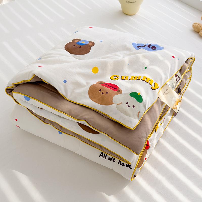 Class A Double Layer Soybean Fiber Quilt for Mothers & Babies - Lightweight Children's Summer Air Conditioning Quilt