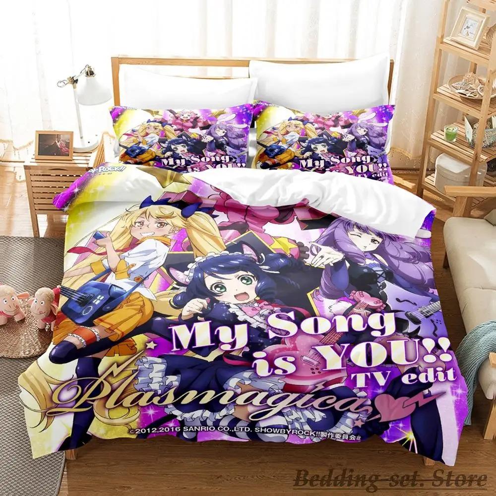 New Show By Rock! Bedding Set Single Twin Full Queen King Size Bed Set Adult Kid Bedroom Duvetcover Sets Anime Parure De Lit Bed