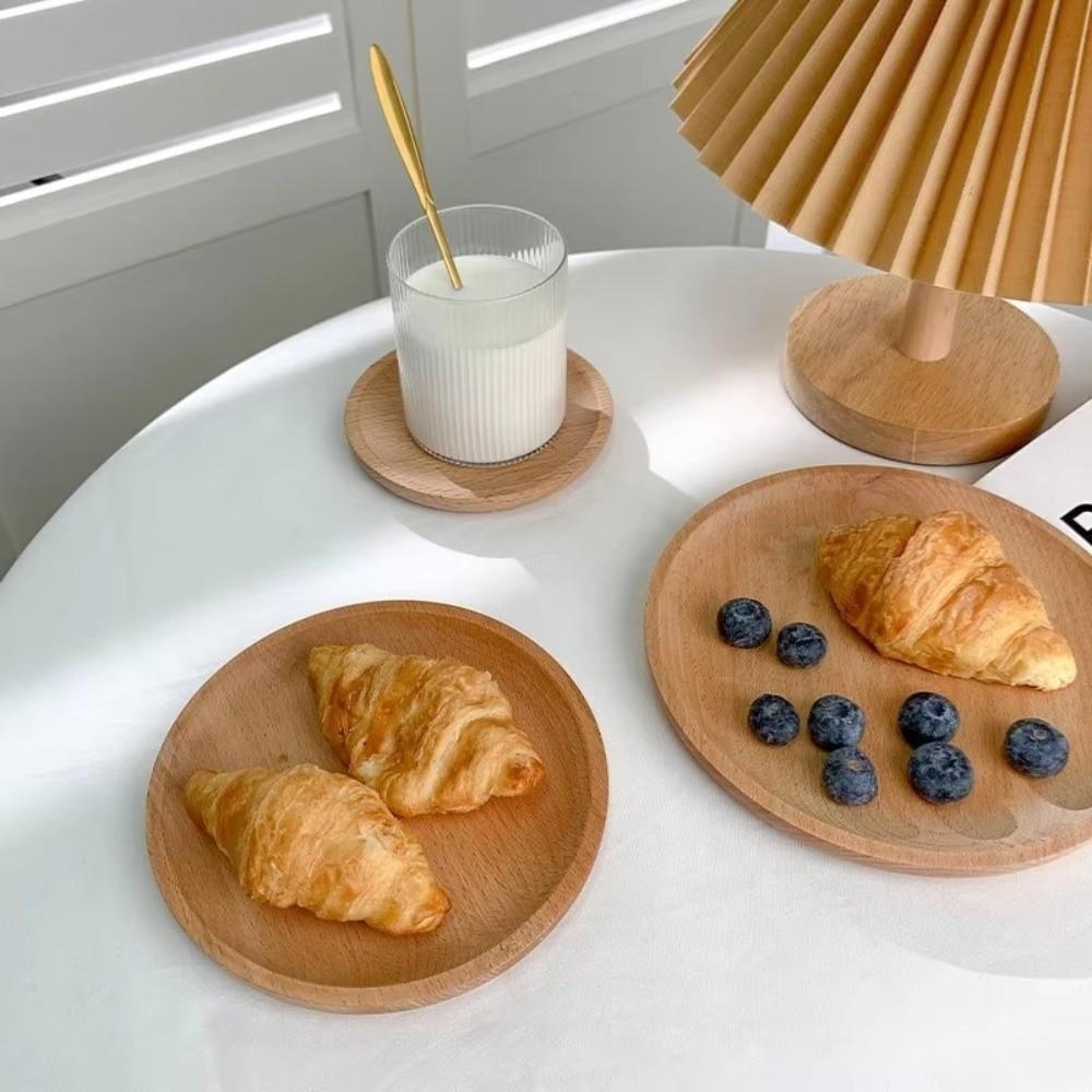 Creative Wooden Wooden Plate Tray Large Capacity Japanese Style Coffee Tea Tray Portable Food Storage Trays Coffee Table