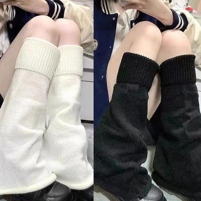 2 Pairs Winter Leg Warmers Fluffy Cute Accessories Gothic Lolita Knit Long Socks Women Lady Stylish Stretchy Boots Cover