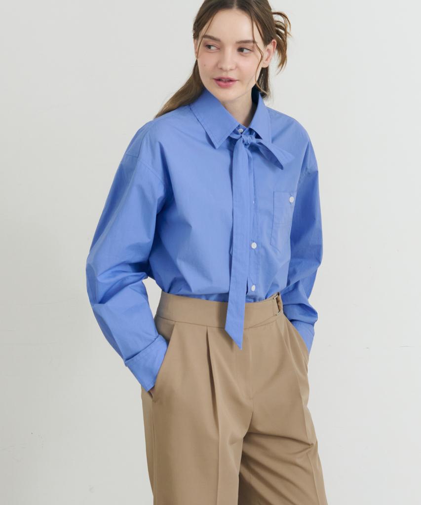 Deuloupisumeon Silket Cotton Tie Shirt [White]