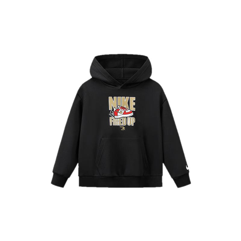 

Nike Флисовая толстовка с капюшоном и логотипом 3BRAND для детей, с цветовыми блоками 5