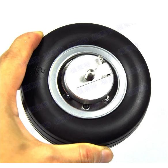 1 Set Of 3.5" Left and Right High Quality RC Rubber Wheel With Brake Axle For Airplane Viper Brake System