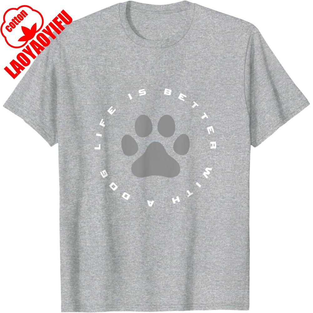 Dog Paw Print T-Shirt Summer Breathable Camisetas Nostalgia Retro Street Fashion Tops Fit Sweatshirt for Daily Wear
