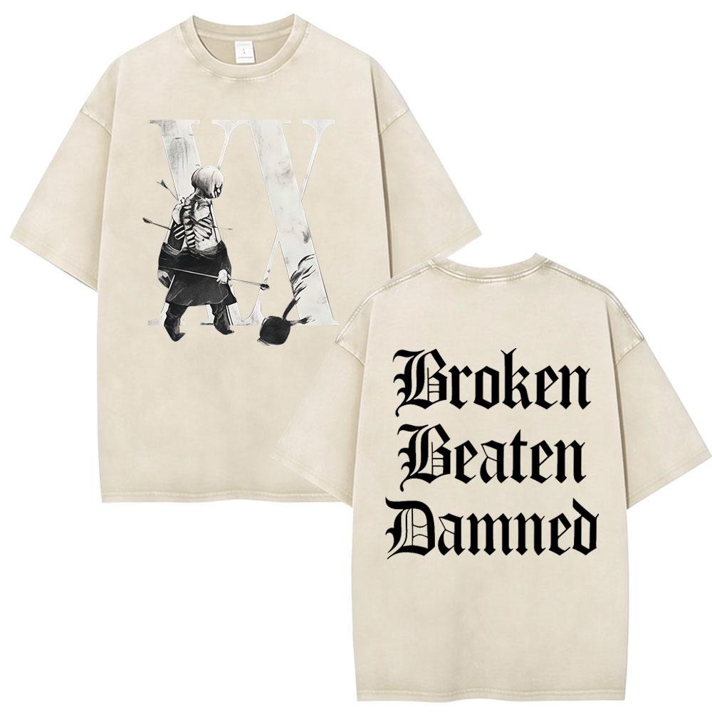 Rock Band My Chemical Romance Washed Tshirt The Black Parade  Tour Merch Tshirts Mens Clothing Vintage T Shirt Streetwear