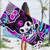 1pc Sanrio Kuromi Hello Kitty Family Print Absorbent Quick Dry Bath Sports Cape Towel for Beach Seaside Swimming Pool