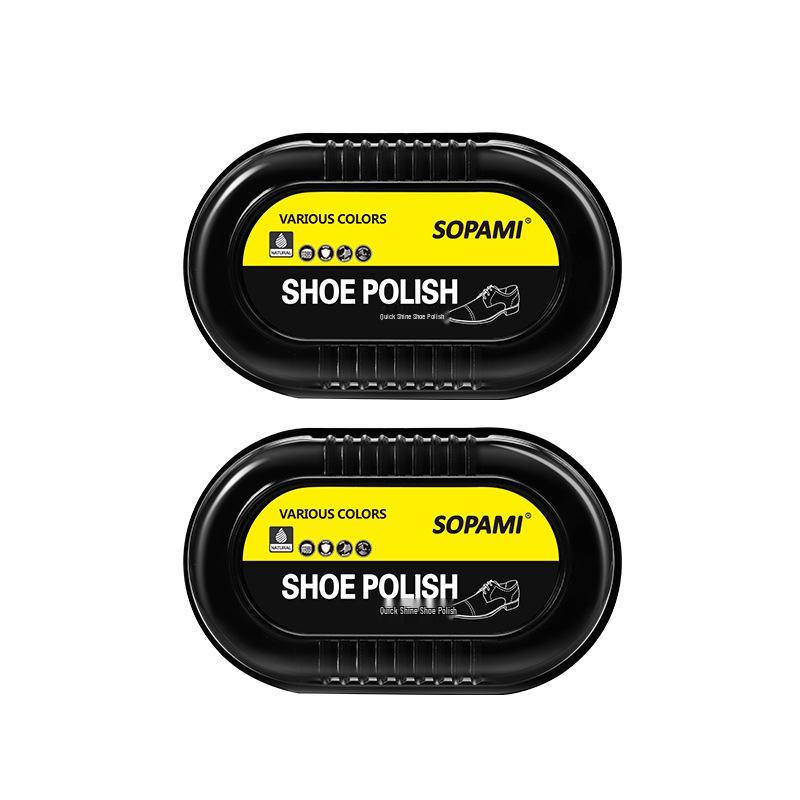 Colorless Cotton Sponge Shoe Polish - One Wipe Shine & Waterproof Care for Leather