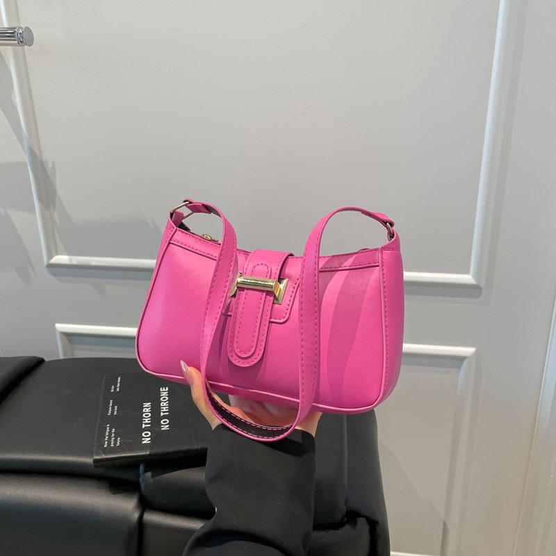 Retro fashion texture small square bag women's new trend casual armpit bag simple shoulder messenger bag