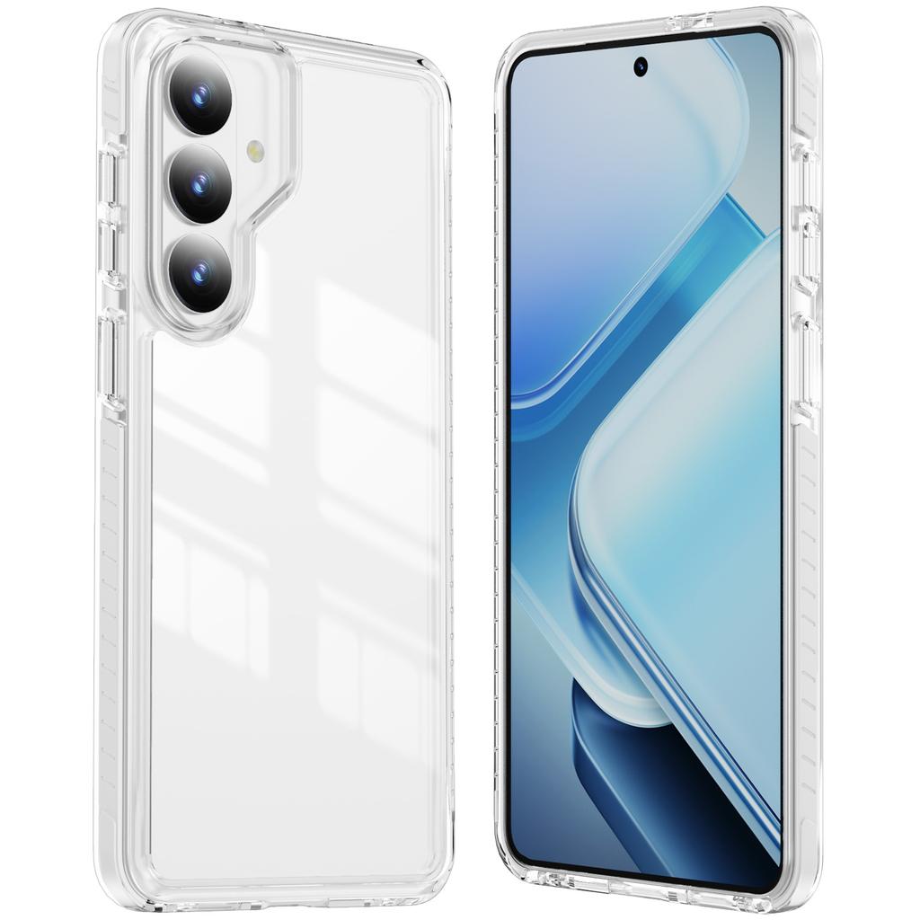 Anti Yellowing Clear Case With 3D Color Strip Airbag Shockproof Raised Lens Protection For Samsung Galaxy S26 S25 S24 S23 Series