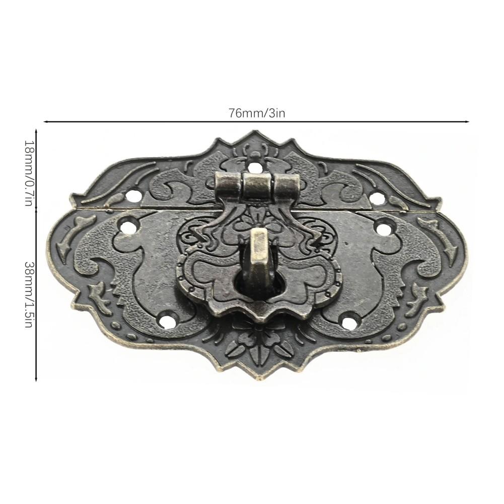 Zinc Alloy Antique Padlock with Hasp to Secure For Furniture Jewellery Boxes Storage Chests and Wooden Containers with Screws
