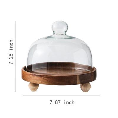 Ruhan Wooden High-Footed Fruit Bowl and Bread Plate
