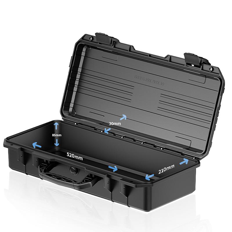 

Multi-functional Tool Case Plastic Safety Protection Box Waterproof Portable Durable Tools Organizer Suitcase with Work Tools чорний