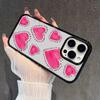 Hand-Painted Powder Love Candy Color Silicone Case For Iphone 11 13 12 15 17 Plus 14 16 Pro Max Bright Soft Touch Back Cover