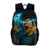 Lightweight School Backpack Teens With Character Print Design 20-35L Capacity Nylon Material Arc Shoulder Straps