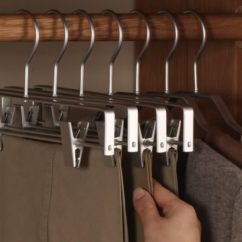 High-End Aluminum Alloy Retractable Pant & Skirt Hangers