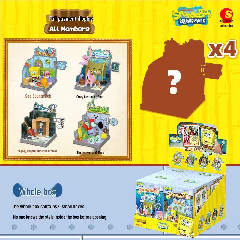 SpongeBob SquarePants Adventure Figures: Patrick, Squidward, Mr. Krabs Blind Box Ornaments