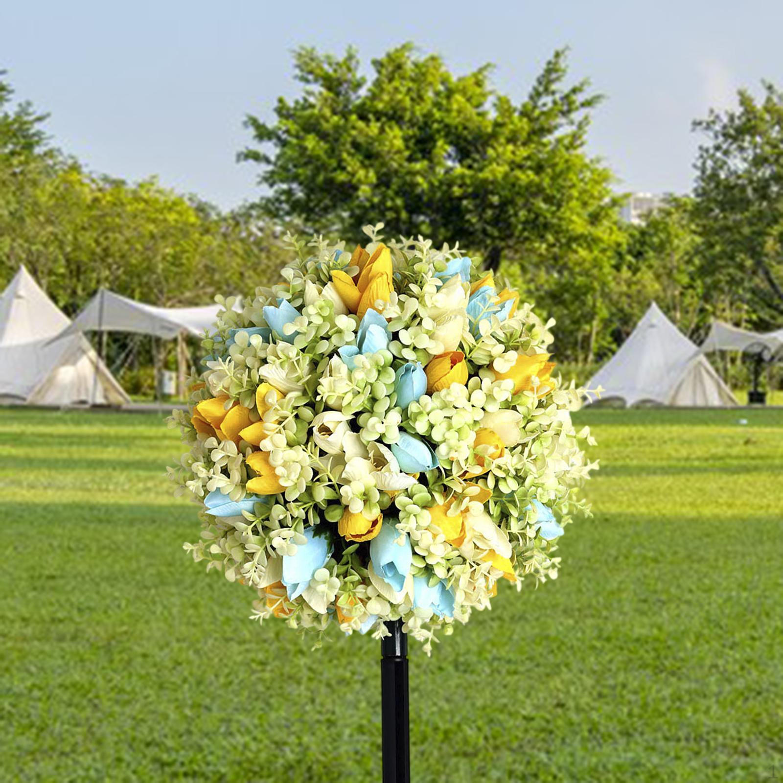 

Искусственный цветок садовый колышек декор подарок реалистичный с наземной феей Yellow Blue