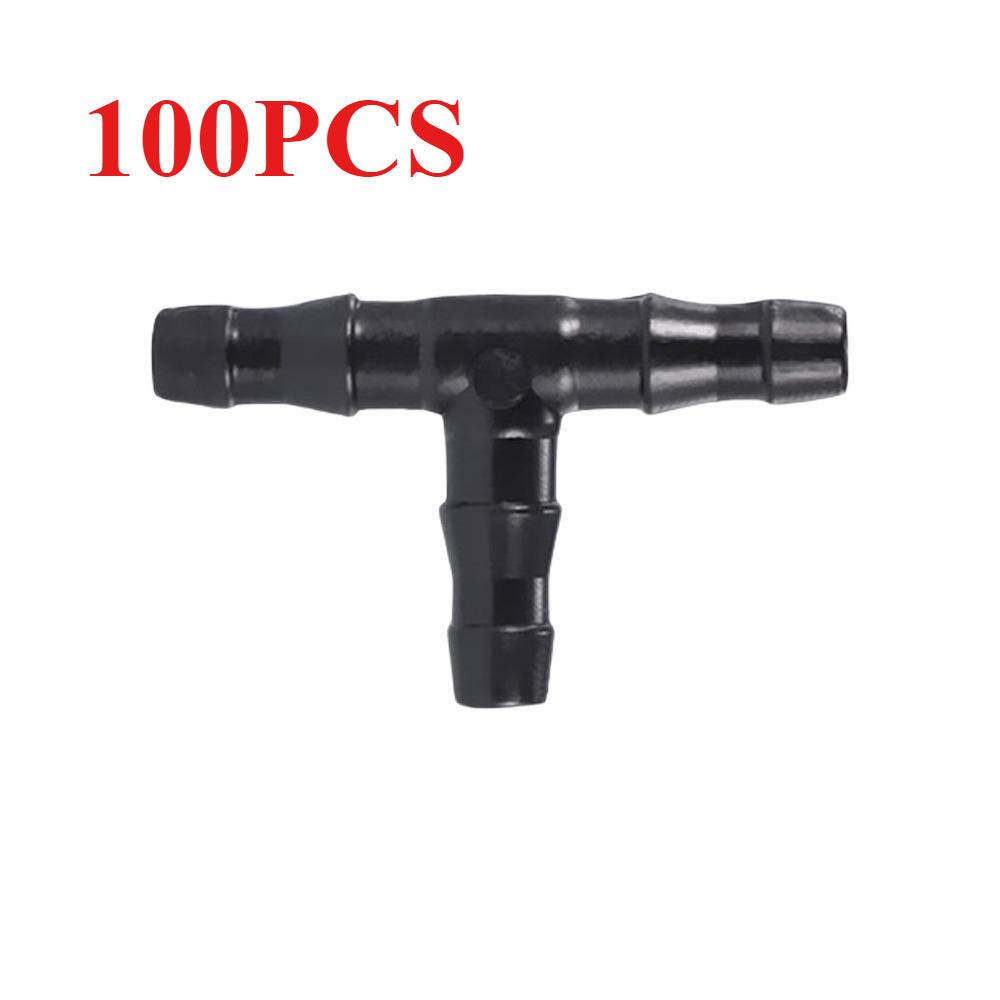 200/100/50pcs Barbed Connectors Irrigation Fittings Drip Irrigation Barbed Connectors 4/7mm Tubing Fittings for Flower Pot Garden Lawn