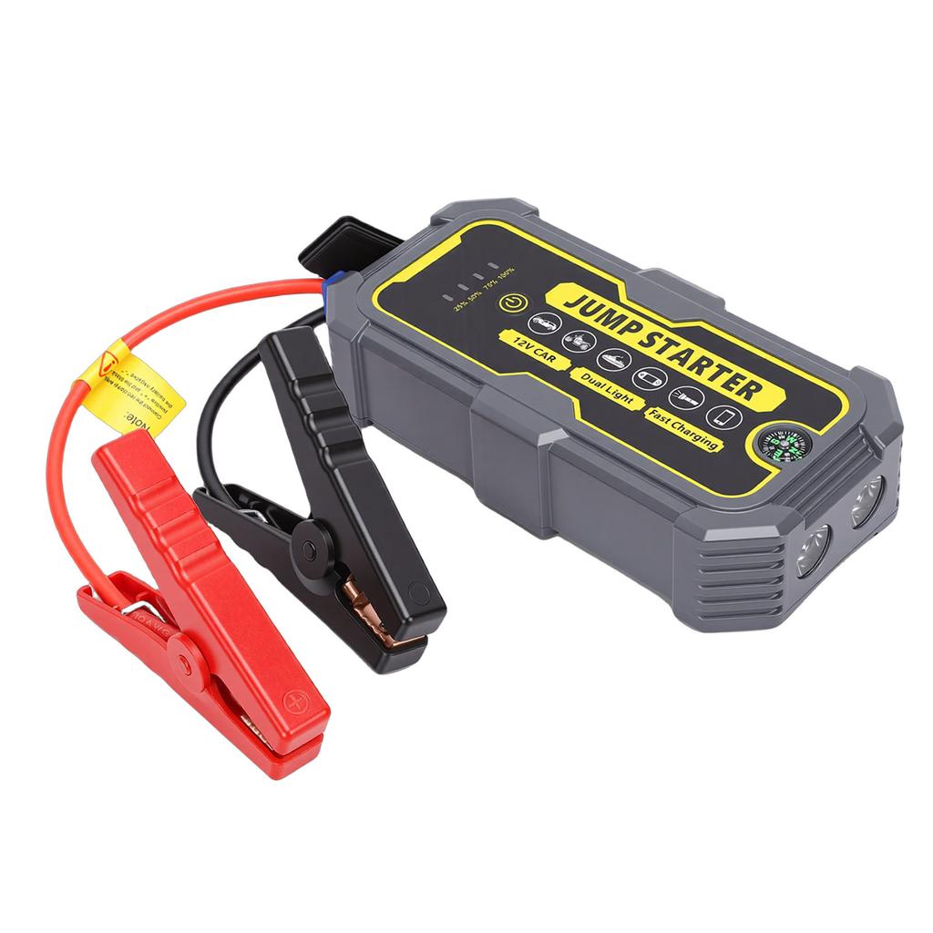 Jump Starter Waterproofing Car Emergency Starting Power Supply for 16V Cars SUVs Small Trucks Main Unit+Straight