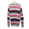 HG Border Pattern Long sleeve knit Zip hoodie M Men's Used