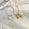 Korean Version 925 Silver Bow Necklace 2025 New Fashion Simple Temperament Niche Ins Internet Celebrity Collarbone Chain Jewelry
