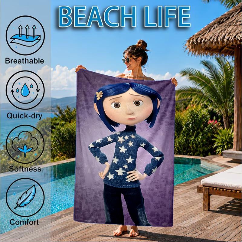 Nighttime Adventure Doll Beach Towel, Microfiber Beach Towel, Perfect For Pool, Beach, Travel, Home Decor Beach Party Fan gifts