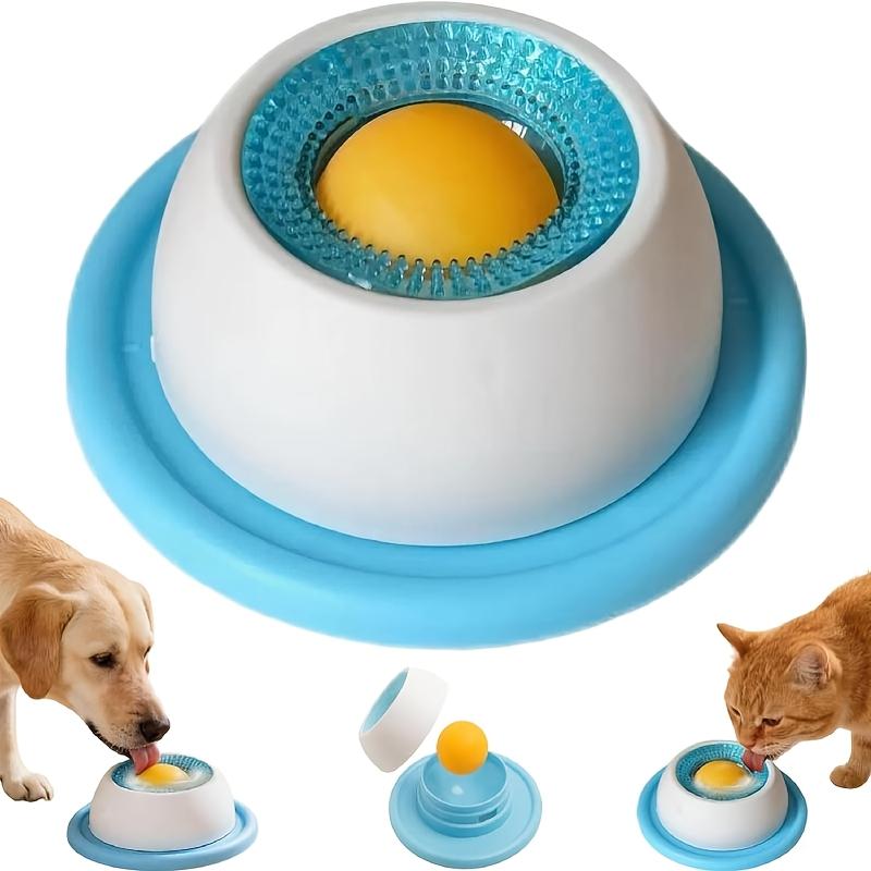 

Dog Licking Toy Slow Feeder Dog Lick Bowl Food Dispenser Dental Cleaning for Dogs and Cats Anxiety Relief Boredom Buster Snack Feeding синий