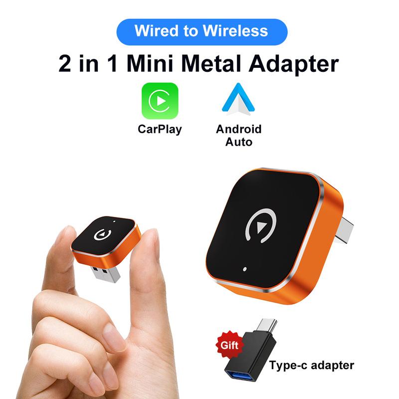 2026 Newest FLIXIVI CarPlay Adapter&Android Auto Adapter Plug and Play for VW Toyota Nissan Ford Benz for Apple & Android Phone