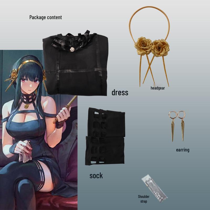 

Spy x Family Princess Thorn Yor Forger Cosplay Costume for Women - Anime Set Size 140