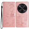 For Xiaomi Redmi A4 5G Wallet Phone Case Butterfly Floral Imprint Leather Flip Cover
