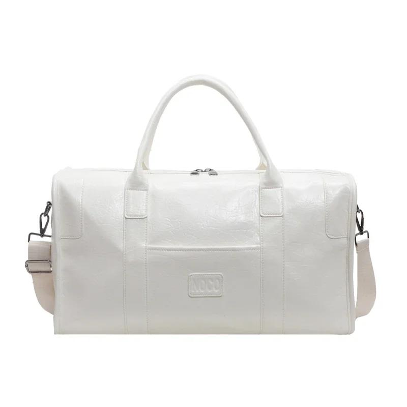 PU Solid Zipper Shoulder Bag large capacity simple elegant soft versatile Crossbody Travel Handbag
