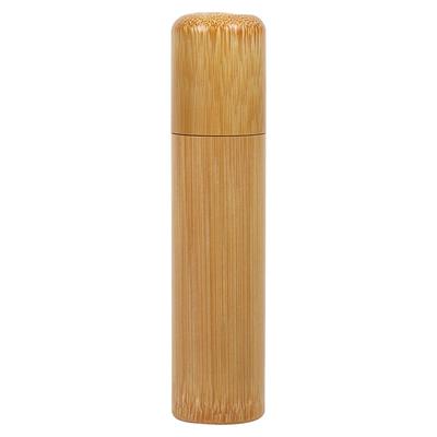 1Pc Runde Tragbare Handgemachte Natürliche Bambus Tee Glas Lagerung Inhaber Container Box (2,5 x 12 cm)