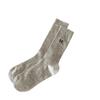 Women's Bow Mid-Calf Mesh Socks - Breathable Solid Color for Spring & Autumn