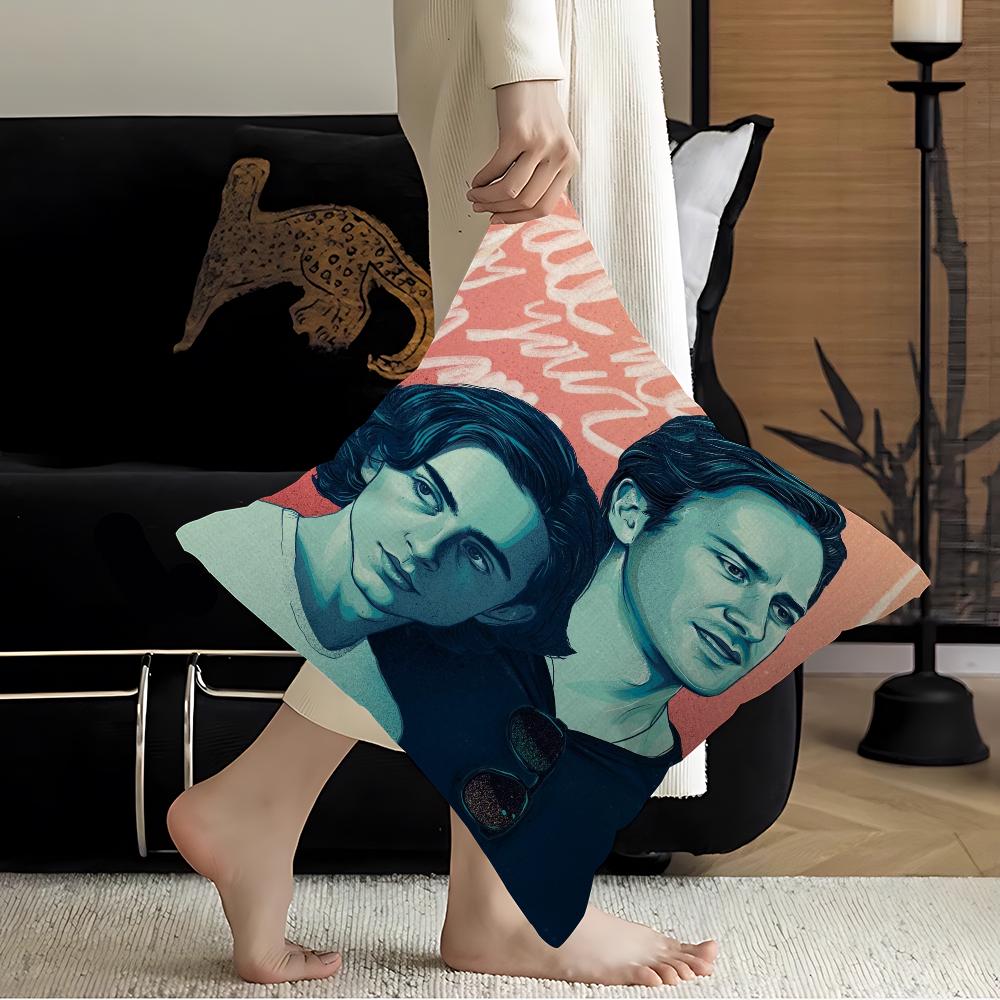 Film Posters Call Me By Your Name Cushion Cover Inches Farmhouse Decor Home Throw Pillow Covers For Couch Decorations