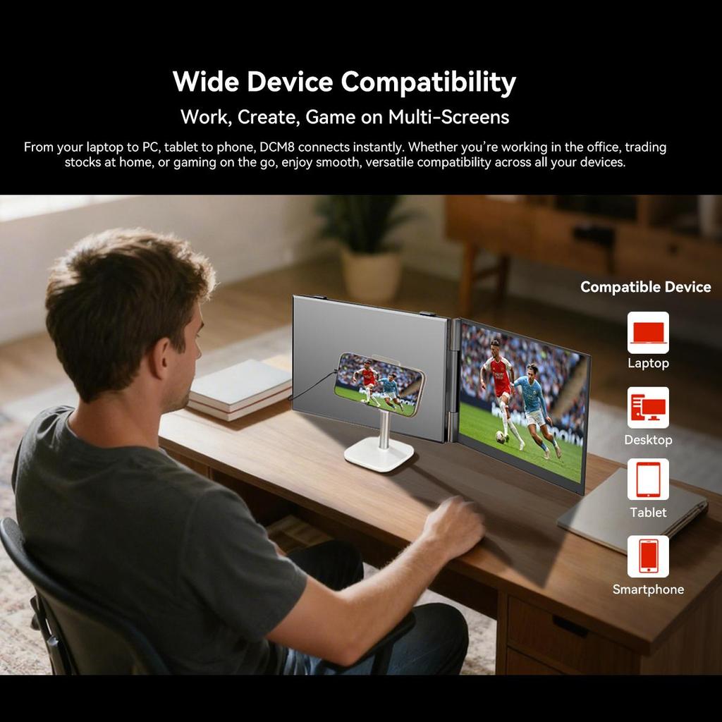 Blackview DCM8 15.3" Dual Portable Monitor — Ultra-Thin 4.6mm, 1.2kg, TÜV Low Blue Light