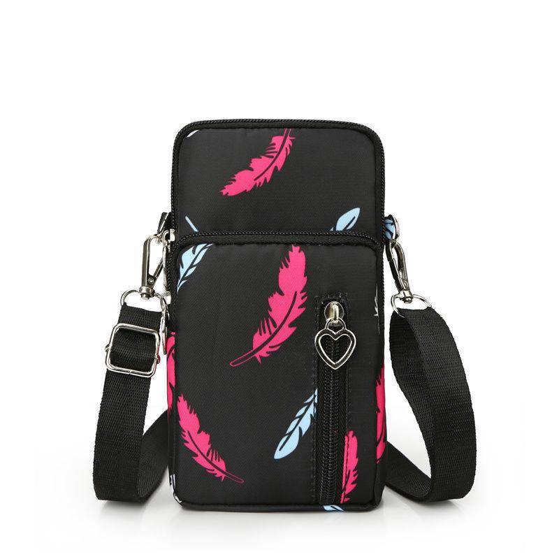 Women's Crossbody Phone Bag - 2023 Korean Canvas Shoulder Bag, Casual Small Square Wristlet & Neck Pouch