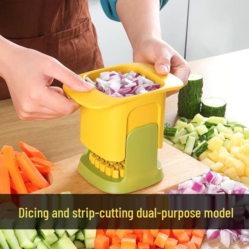 Multifunctional Vegetable and Fruit Dicer: Diced Onion, Potato, and French Fry Cutter for Kitchen Use