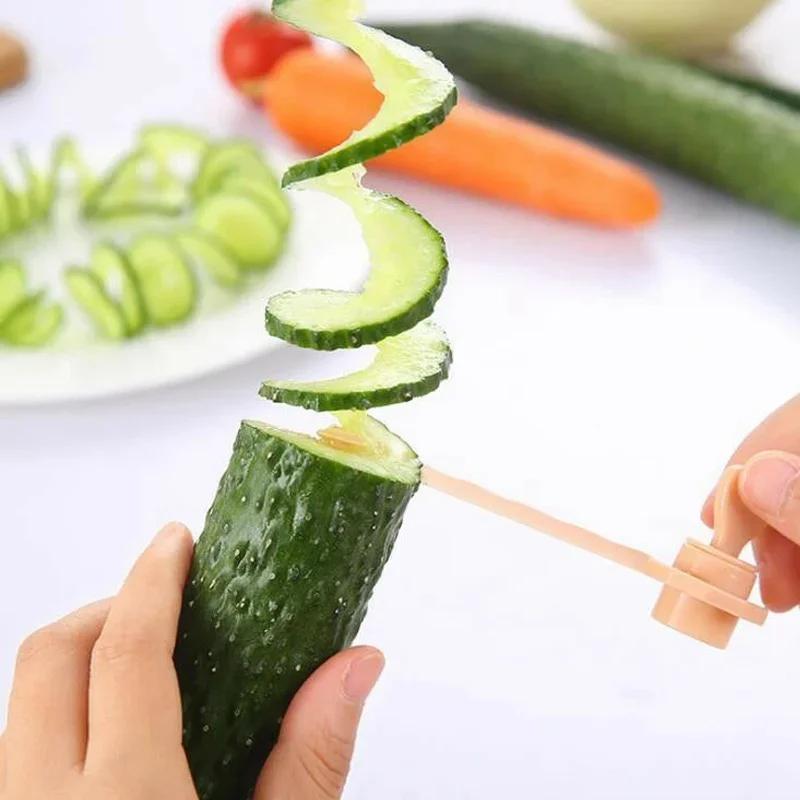 1PC Potato Spiral Hand Cucumber Cutter CarrotSpiralizer Spiral Salad Chopper Kitchen Gadgets Accessories