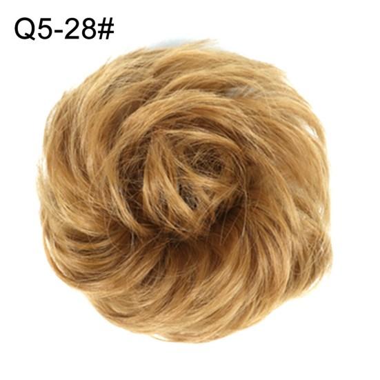 Women Hair Bun Ponytail Extension Wavy Curly Messy Chignon Hairpiece Scrunchie
