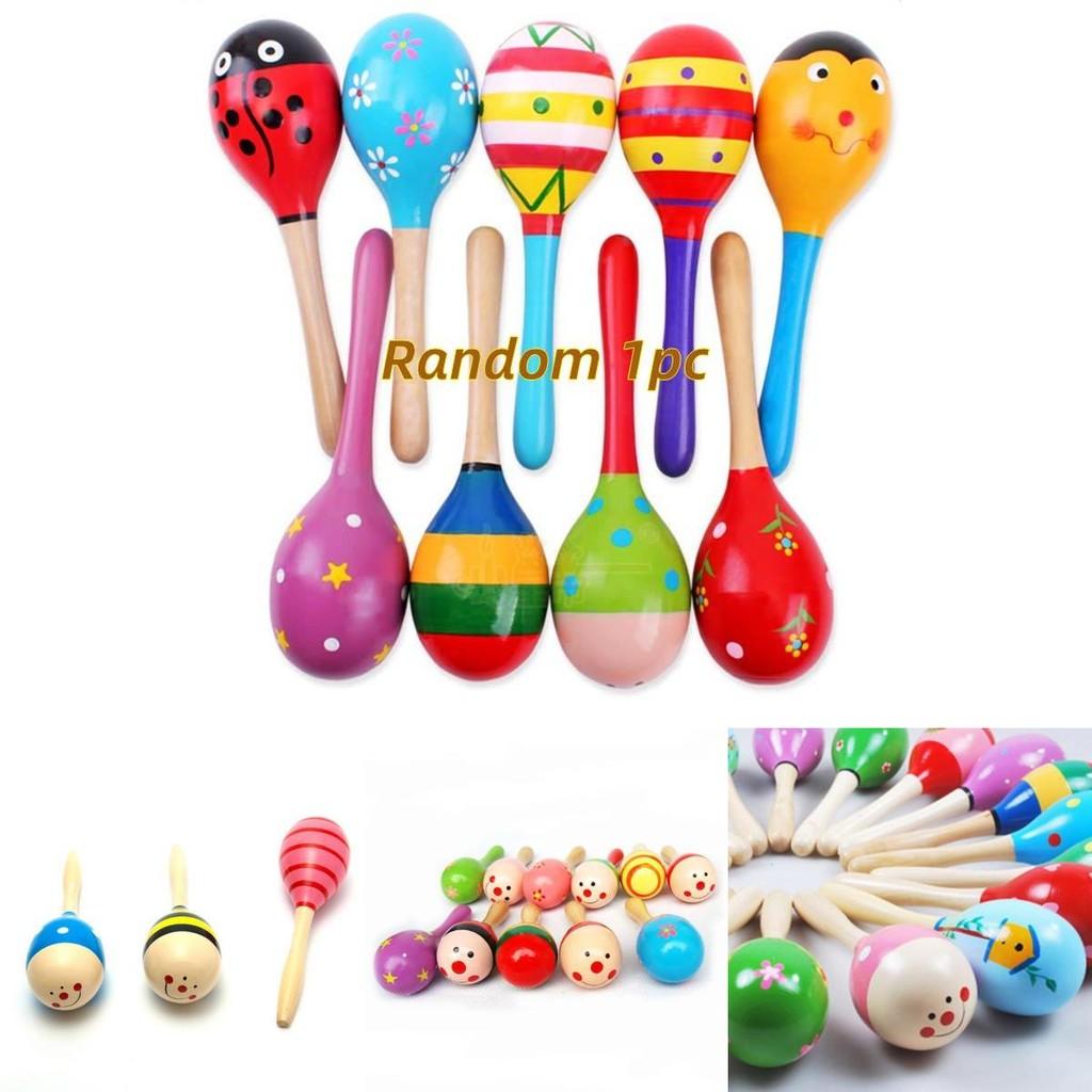 Wooden Shaker Rattle Musical Instrument For Baby Sensory Development And Playtime
