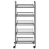 VidaXL Chariot de cuisine à 5 niveaux Gris 46x26x105 cm Fer 336330